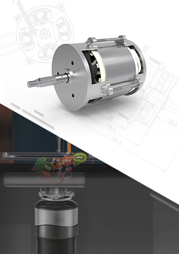 可大批量定制的厨余餐余食物垃圾处理器电机220V452W1.4N.m无刷直流电机